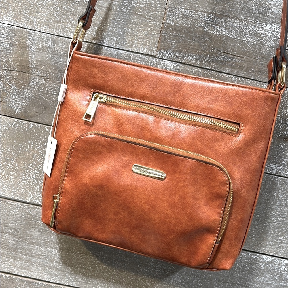 CLUCI brown shoulder crossbody bag